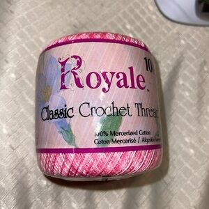 1 Spool Royale Classic Size 10 Crochet Thread Mercerized Cotton #15-Pinks